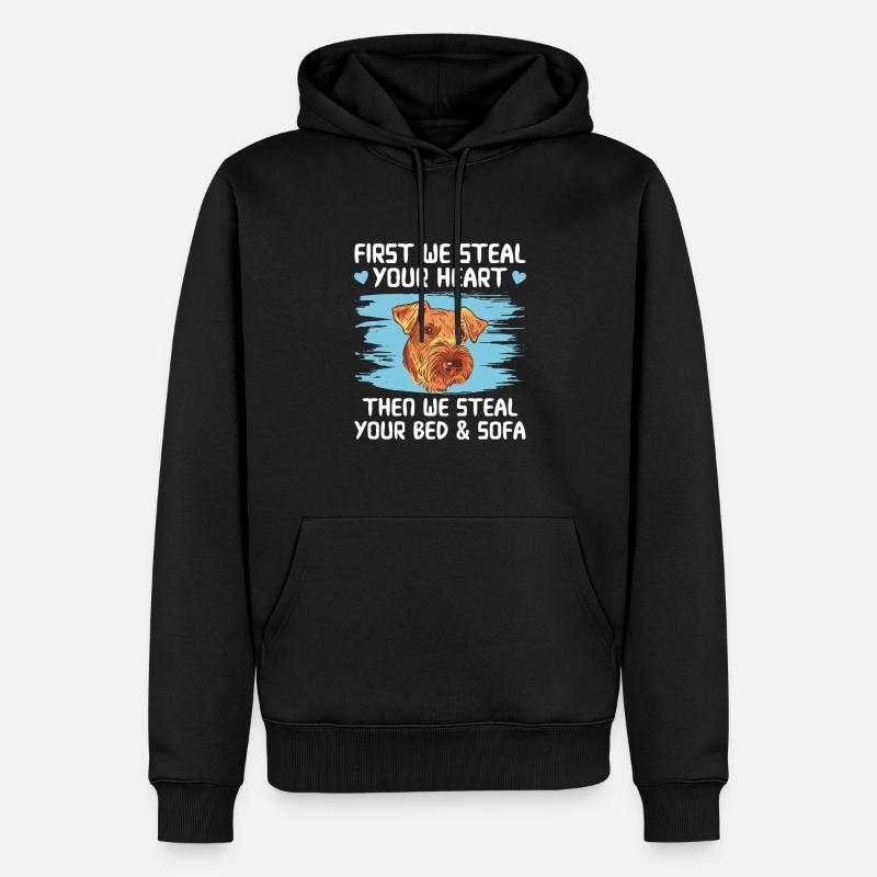 Airedale Terrier Chien - Sweat à capuche Premium bio Homme - noir