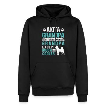 Akita Inu américain - Sweat à capuche Premium bio Homme - noir - Devant - Nico (187cm)