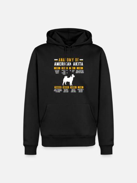 Akita Inu américain - Sweat à capuche Premium bio Homme - noir