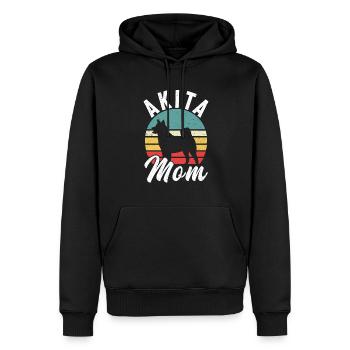 Akita Inu américain - Sweat à capuche Premium bio Homme - noir - Devant - Nico (187cm)
