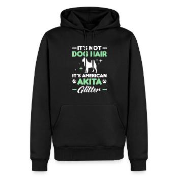 Akita Inu américain - Sweat à capuche Premium bio Homme - noir - Devant - Nico (187cm)
