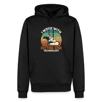 Grimpeur Arboriculteur Bûcheron Arboriculteur - Sweat à capuche Premium bio Homme - noir - Devant - Nico (187cm)