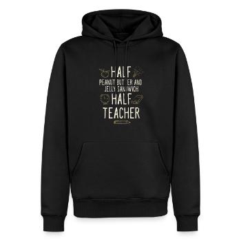Half Peanut Butter Jelly Sandwich Half Teacher - Männer Premium Bio Hoodie - Schwarz - Vorne - Nico (187cm)