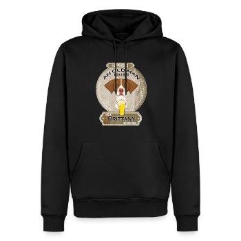 Brittany Dad Beer Lover - Männer Premium Bio Hoodie - Schwarz - Vorne - Nico (187cm)