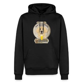 Labrador Dad Beer Lover - Männer Premium Bio Hoodie - Schwarz - Vorne - Nico (187cm)