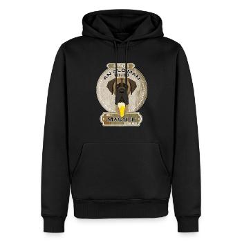 Mastiff Dad Beer Lover - Männer Premium Bio Hoodie - Schwarz - Vorne - Nico (187cm)