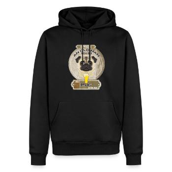 Pug Dad Beer Lover - Männer Premium Bio Hoodie - Schwarz - Vorne - Nico (187cm)