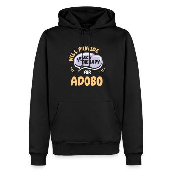 Provide Speech Therapy for Adobo Funny Speech - Männer Premium Bio Hoodie - Schwarz - Vorne - Nico (187cm)