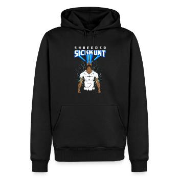 Workout Bodybuilding Fitnessstudio Gewichtheben - Männer Premium Bio Hoodie - Schwarz - Vorne - Nico (187cm)