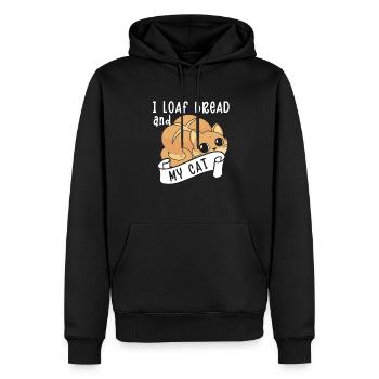 Boulangerie Boulangerie Boulangerie Levain - Sweat à capuche Premium bio Homme - noir - Devant - Nico (187cm)