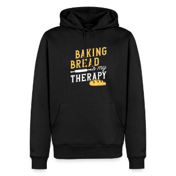 Boulangerie Boulangerie Boulangerie Levain - Sweat à capuche Premium bio Homme - noir - Devant - Nico (187cm)