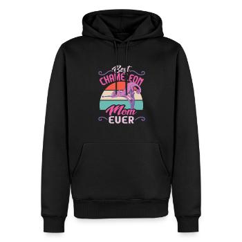 Herpétologiste des reptiles lézards caméléons - Sweat à capuche Premium bio Homme - noir - Devant - Nico (187cm)