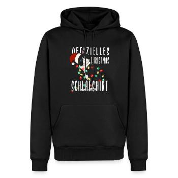 Chemise de couchage de Noël pour chat - Sweat à capuche Premium bio Homme - noir - Devant - Nico (187cm)
