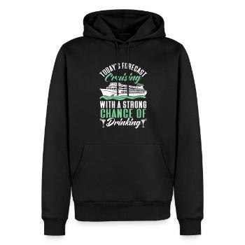 Croisière Croisière Vacances Mer - Sweat à capuche Premium bio Homme - noir - Devant - Nico (187cm)