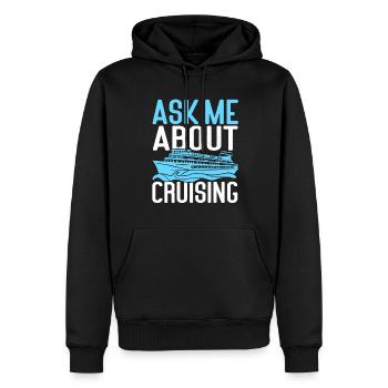 Croisière Croisière Vacances Mer - Sweat à capuche Premium bio Homme - noir - Devant - Nico (187cm)