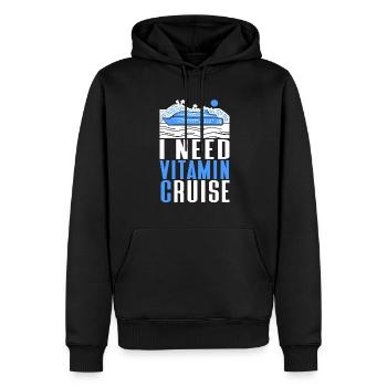 Croisière Croisière Vacances Mer - Sweat à capuche Premium bio Homme - noir - Devant - Nico (187cm)
