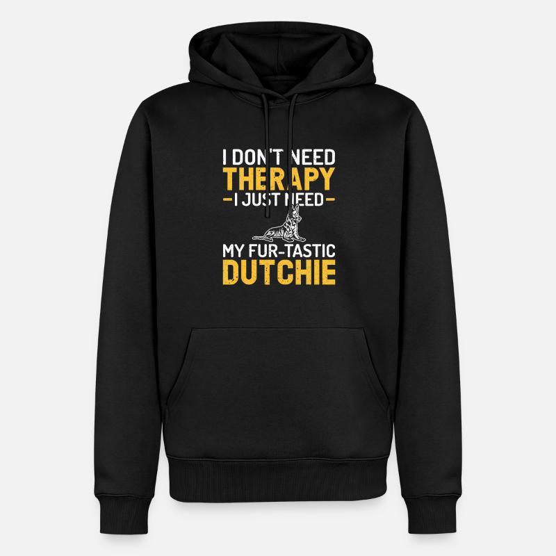 Holländischer Schäferhund Dutch Shepherd - Männer Premium Bio Hoodie - Schwarz
