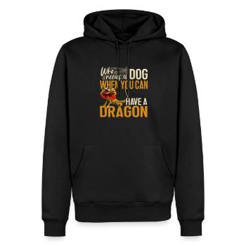 Lézard à collier Lézard à cou froncé Reptile Herpétologiste - Sweat à capuche Premium bio Homme - noir - Devant - Nico (187cm)