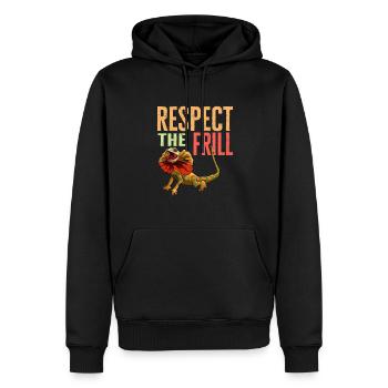 Kragenechse Frilled-neck lizard Reptil Herpetologe - Männer Premium Bio Hoodie - Schwarz - Vorne - Nico (187cm)