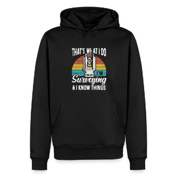 Landvermessung Kartograph Landvermesser - Männer Premium Bio Hoodie - Schwarz - Vorne - Nico (187cm)