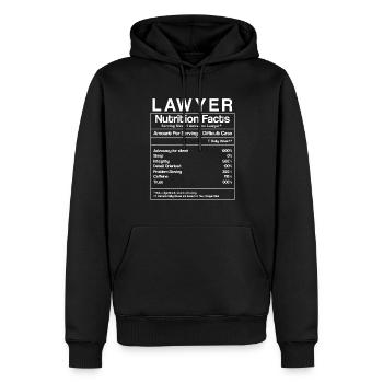 Avocat plaidant Avocat Avocat - Sweat à capuche Premium bio Homme - noir - Devant - Nico (187cm)