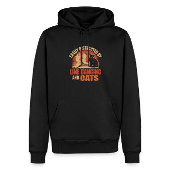 Line Dancing Cowboy Texas Line Dance Cadeau - Sweat à capuche Premium bio Homme - noir - Devant - Nico (187cm)