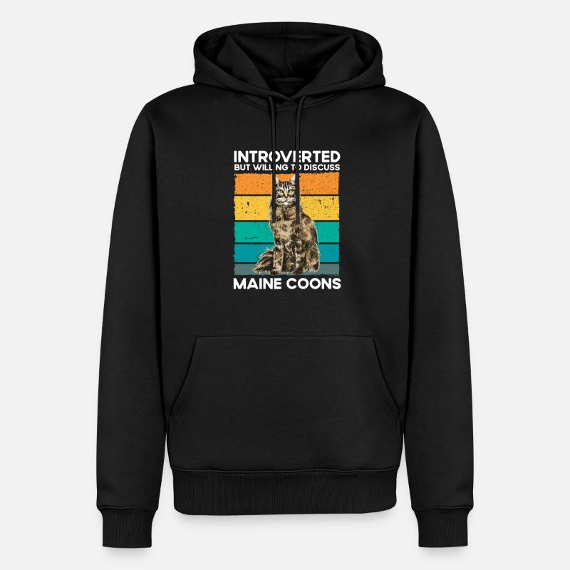 Maine Coon Chat - Sweat à capuche Premium bio Homme - noir