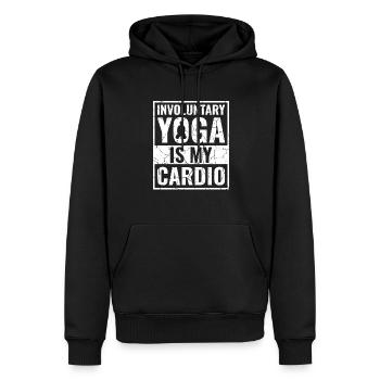 BJJ Jiu-Jitsu Brésilien - Sweat à capuche Premium bio Homme - noir - Devant - Nico (187cm)