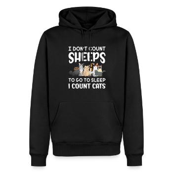 Katzenbesitzerin Lebensstil Vintage Cataholic Tier - Männer Premium Bio Hoodie - Schwarz - Vorne - Nico (187cm)