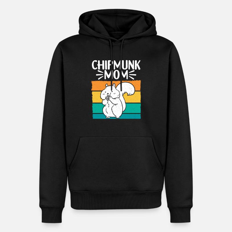 Cadeau de rongeur chipmunk - Sweat à capuche Premium bio Homme - noir