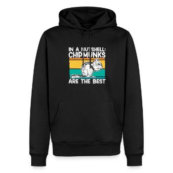 Streifenhörnchen Chipmunk Nagetier Geschenk - Männer Premium Bio Hoodie - Schwarz - Vorne - Nico (187cm)