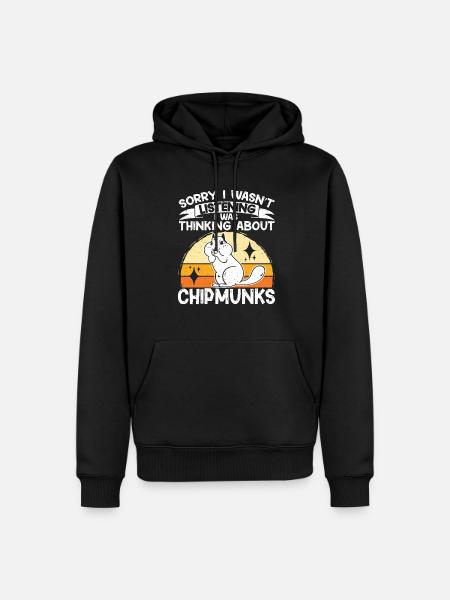 Chipmunk Rodent Gift - Men’s Premium Organic Hoodie - black