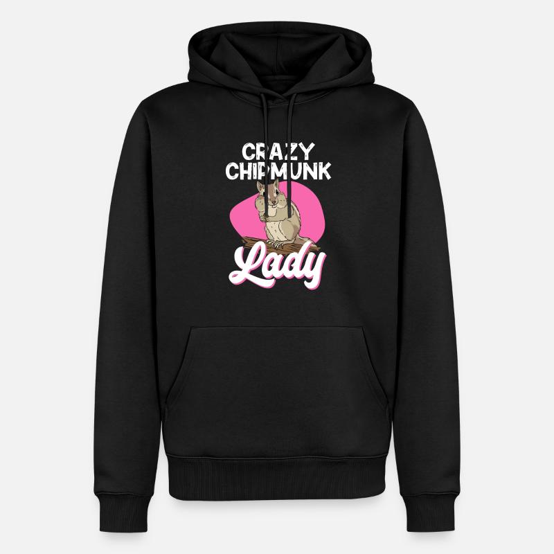 Cadeau de rongeur chipmunk - Sweat à capuche Premium bio Homme - noir