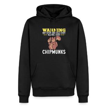 Streifenhörnchen Chipmunk Nagetier Geschenk - Männer Premium Bio Hoodie - Schwarz - Vorne - Nico (187cm)