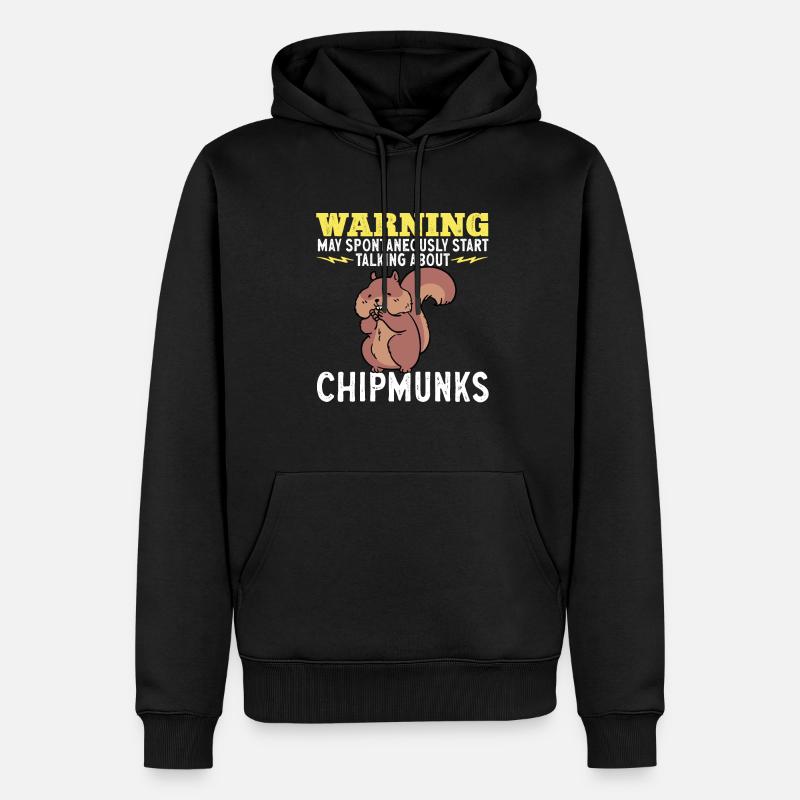 Cadeau de rongeur chipmunk - Sweat à capuche Premium bio Homme - noir