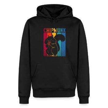 Streifenhörnchen Chipmunk Nagetier Geschenk - Männer Premium Bio Hoodie - Schwarz - Vorne - Nico (187cm)