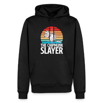 Streifenhörnchen Chipmunk Nagetier Geschenk - Männer Premium Bio Hoodie - Schwarz - Vorne - Nico (187cm)