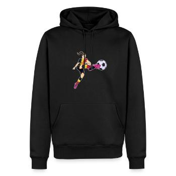 Équipe de Belgique de football I Football Belgique - Sweat à capuche Premium bio Homme - noir - Devant - Nico (187cm)