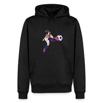 Équipe de Croatie de football I Football Croatie - Sweat à capuche Premium bio Homme - noir - Devant - Nico (187cm)