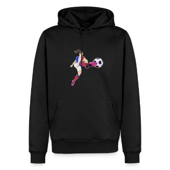 Français Équipe de France de football I Football - Sweat à capuche Premium bio Homme - noir - Devant - Nico (187cm)