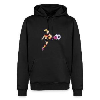 German National Soccer Team I Football Germany - Männer Premium Bio Hoodie - Schwarz - Vorne - Nico (187cm)