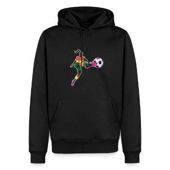 Équipe du Ghana de football I Football Ghana - Sweat à capuche Premium bio Homme - noir - Devant - Nico (187cm)