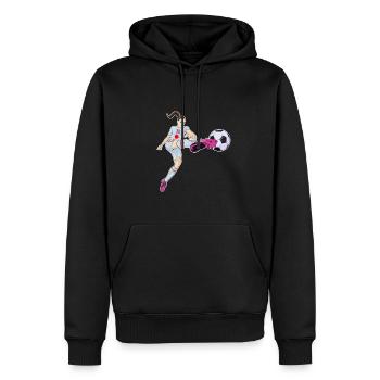 Équipe du Japon de football I Football Japon - Sweat à capuche Premium bio Homme - noir - Devant - Nico (187cm)