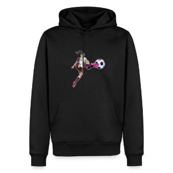 Équipe nationale arabe de football I Football Qatar - Sweat à capuche Premium bio Homme - noir - Devant - Nico (187cm)