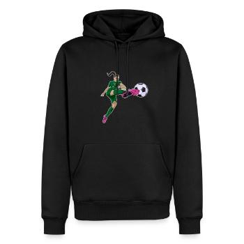 Équipe nationale arabe de football I Football Arabie saoudite - Sweat à capuche Premium bio Homme - noir - Devant - Nico (187cm)