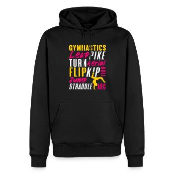Akrobat Turner Gymnastik Turnen Tumbling - Männer Premium Bio Hoodie - Schwarz - Vorne - Nico (187cm)