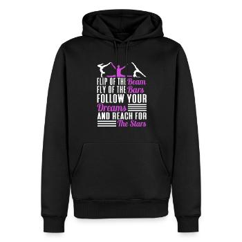 Acrobat Gymnastique Gymnastique Tumbling - Sweat à capuche Premium bio Homme - noir - Devant - Nico (187cm)