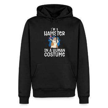 Hamster Geschenk Hamsterliebhaber - Männer Premium Bio Hoodie - Schwarz - Vorne - Nico (187cm)