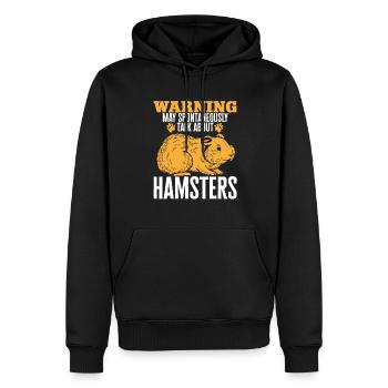 Hamster Geschenk Hamsterliebhaber - Männer Premium Bio Hoodie - Schwarz - Vorne - Nico (187cm)