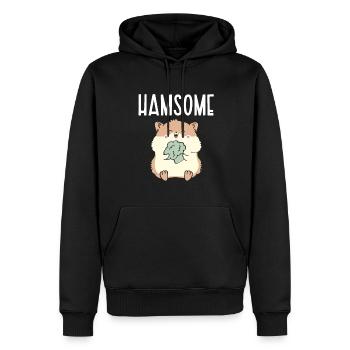 Hamster Geschenk Hamsterliebhaber - Männer Premium Bio Hoodie - Schwarz - Vorne - Nico (187cm)